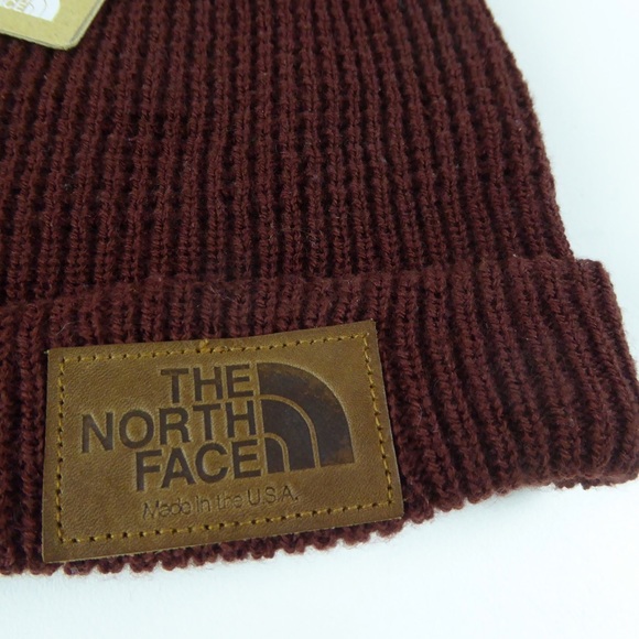 North Face Made in USA Waffle Knit Wool Beanie Hat - Picture 3 of 5